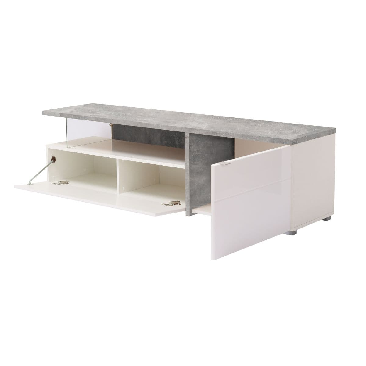 Mesa De TV Gloria Blanco/Gris
