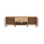Mesa De TV Murcia Blanco/Roble