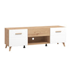 Mesa De TV Murcia Blanco/Roble