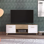 Mesa De TV Murcia Blanco/Roble