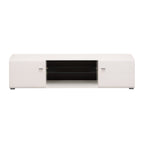 Mesa de TV Toledo blanco con diseño limpio y acabado elegante ideal para organizar y complementar salas modernas