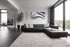 Tapete Midnight puntos con textura suave y diseño contemporáneo ideal para sala o recámara en espacios modernos