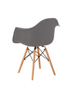 Set de 2 sillas de comedor Miles gris con diseño moderno y acabado elegante ideal para comedor en espacios contemporáneos