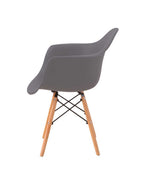 Set de 2 sillas de comedor Miles gris con diseño moderno y acabado elegante ideal para comedor en espacios contemporáneos