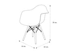 Set de 4 sillas de comedor Miles gris con estructura sólida y diseño contemporáneo que brinda comodidad y elegancia en espacios de comedor