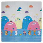 Tapete infantil Baby Playmat montañas 140x140 cm, tapete acolchado ideal para juego, gateo y desarrollo del bebé