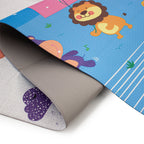 Tapete infantil Baby Playmat montañas 140x140 cm, tapete acolchado ideal para juego, gateo y desarrollo del bebé