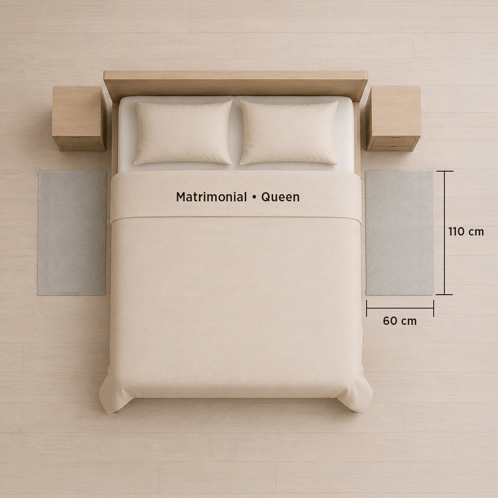 Tapete Decorativo Costado de Cama Nordic Azul 60x110 cm
