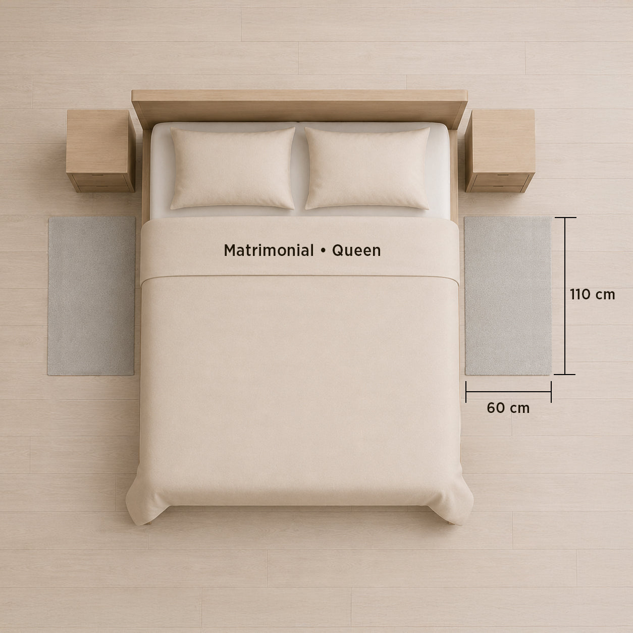 Tapete Pie de Cama Loft Rosa 60x110 cm