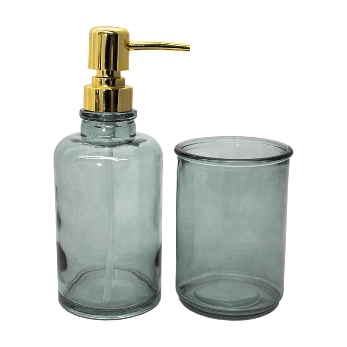 Set De Accesorios Para Baño Color Vidrio Ceniza