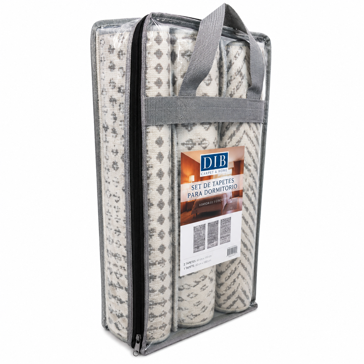 Set 3 Piezas Tapete Shiraz Para Costado De Cama Puntos