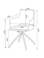 Set de 2 sillas de comedor Asis terracota con diseño moderno y acabado elegante ideal para comedor en espacios contemporáneos