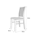 Set de 2 sillas de comedor Oviedo asiento gris con diseño moderno y acabado elegante ideal para comedor en espacios contemporáneos