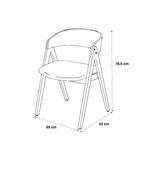Set de 2 sillas de comedor Victoria asiento negro con diseño moderno y acabado elegante ideal para comedor en espacios contemporáneos