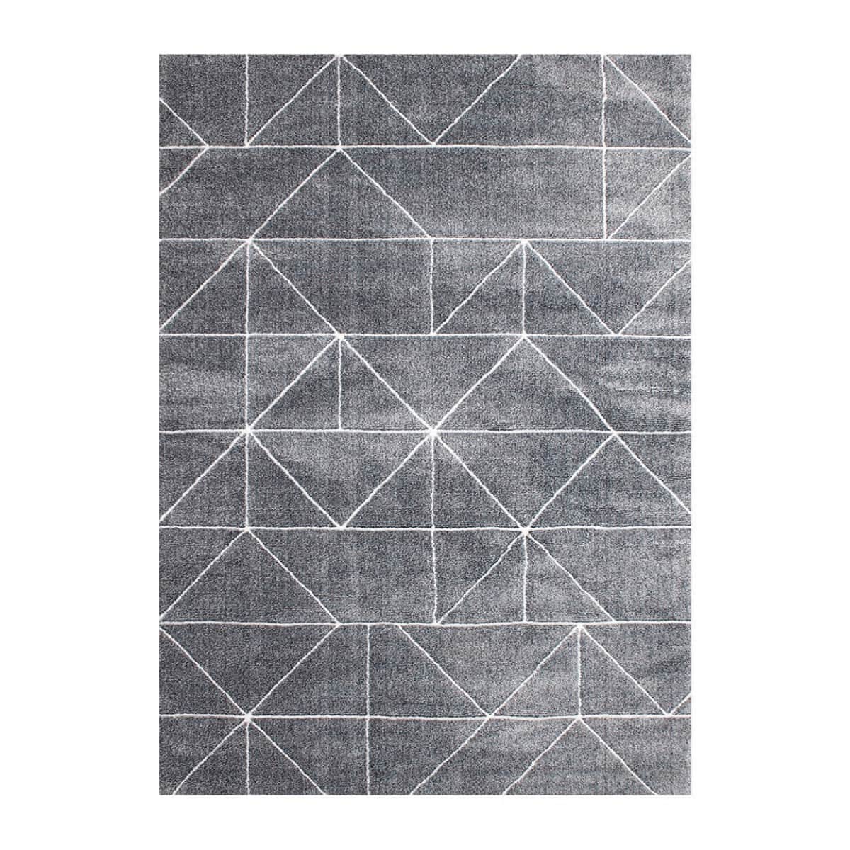 Tapete Decorativo Shaggy Supreme Lineas Gris