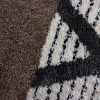 Tapete decorativo Shaggy Supreme Tribal beige, alfombra suave tipo shaggy con diseño tribal ideal para sala o recámara