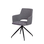 Set 2 sillas de comedor Asis gris oscuro con diseño elegante y acabado moderno ideal para comedor en espacios contemporáneos