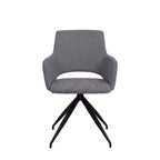 Set 2 sillas de comedor Asis gris oscuro con diseño elegante y acabado moderno ideal para comedor en espacios contemporáneos