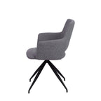 Set 2 sillas de comedor Asis gris oscuro con diseño elegante y acabado moderno ideal para comedor en espacios contemporáneos