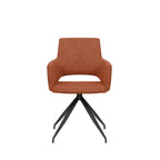Set de 2 sillas de comedor Asis terracota con diseño moderno y acabado elegante ideal para comedor en espacios contemporáneos