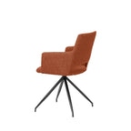 Set de 2 sillas de comedor Asis terracota con diseño moderno y acabado elegante ideal para comedor en espacios contemporáneos