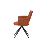 Set de 2 sillas de comedor Asis terracota con diseño moderno y acabado elegante ideal para comedor en espacios contemporáneos
