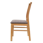 Set de 2 sillas de comedor Oviedo asiento gris con diseño moderno y acabado elegante ideal para comedor en espacios contemporáneos