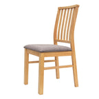 Set de 2 sillas de comedor Oviedo asiento gris con diseño moderno y acabado elegante ideal para comedor en espacios contemporáneos