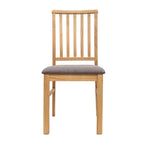 Set de 2 sillas de comedor Oviedo asiento gris con diseño moderno y acabado elegante ideal para comedor en espacios contemporáneos