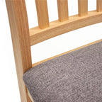 Set de 2 sillas de comedor Oviedo asiento gris con diseño moderno y acabado elegante ideal para comedor en espacios contemporáneos