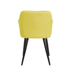 Set 2 sillas de comedor Positano amarillo para comedor, diseño moderno con acabado elegante y estilo contemporáneo