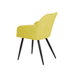Set 2 sillas de comedor Positano amarillo para comedor, diseño moderno con acabado elegante y estilo contemporáneo
