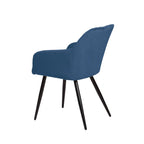 Set 2 sillas de comedor Positano azul para comedor, diseño moderno con acabado elegante y estilo contemporáneo