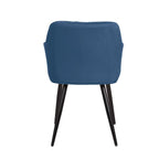 Set 2 sillas de comedor Positano azul para comedor, diseño moderno con acabado elegante y estilo contemporáneo