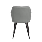 Set de 2 sillas de comedor Positano gris claro con diseño contemporáneo y acabado elegante ideal para comedor en ambientes modernos