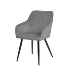 Set de 2 sillas de comedor Positano gris claro con diseño contemporáneo y acabado elegante ideal para comedor en ambientes modernos