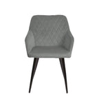 Set de 2 sillas de comedor Positano gris claro con diseño contemporáneo y acabado elegante ideal para comedor en ambientes modernos