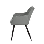 Set de 2 sillas de comedor Positano gris claro con diseño contemporáneo y acabado elegante ideal para comedor en ambientes modernos