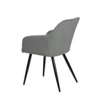 Set de 2 sillas de comedor Positano gris claro con diseño contemporáneo y acabado elegante ideal para comedor en ambientes modernos