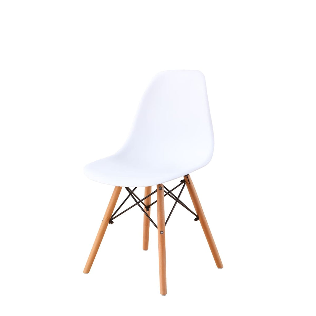 Set de 2 sillas de comedor réplica Eames blanco, sillas modernas de diseño icónico ideales para comedor contemporáneo