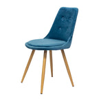 Set 4 sillas de comedor Louis azul para comedor, diseño moderno con acabado elegante y estilo contemporáneo