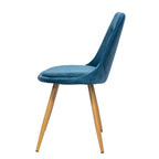 Set 4 sillas de comedor Louis azul con diseño elegante y acabado moderno ideal para comedor en espacios contemporáneos