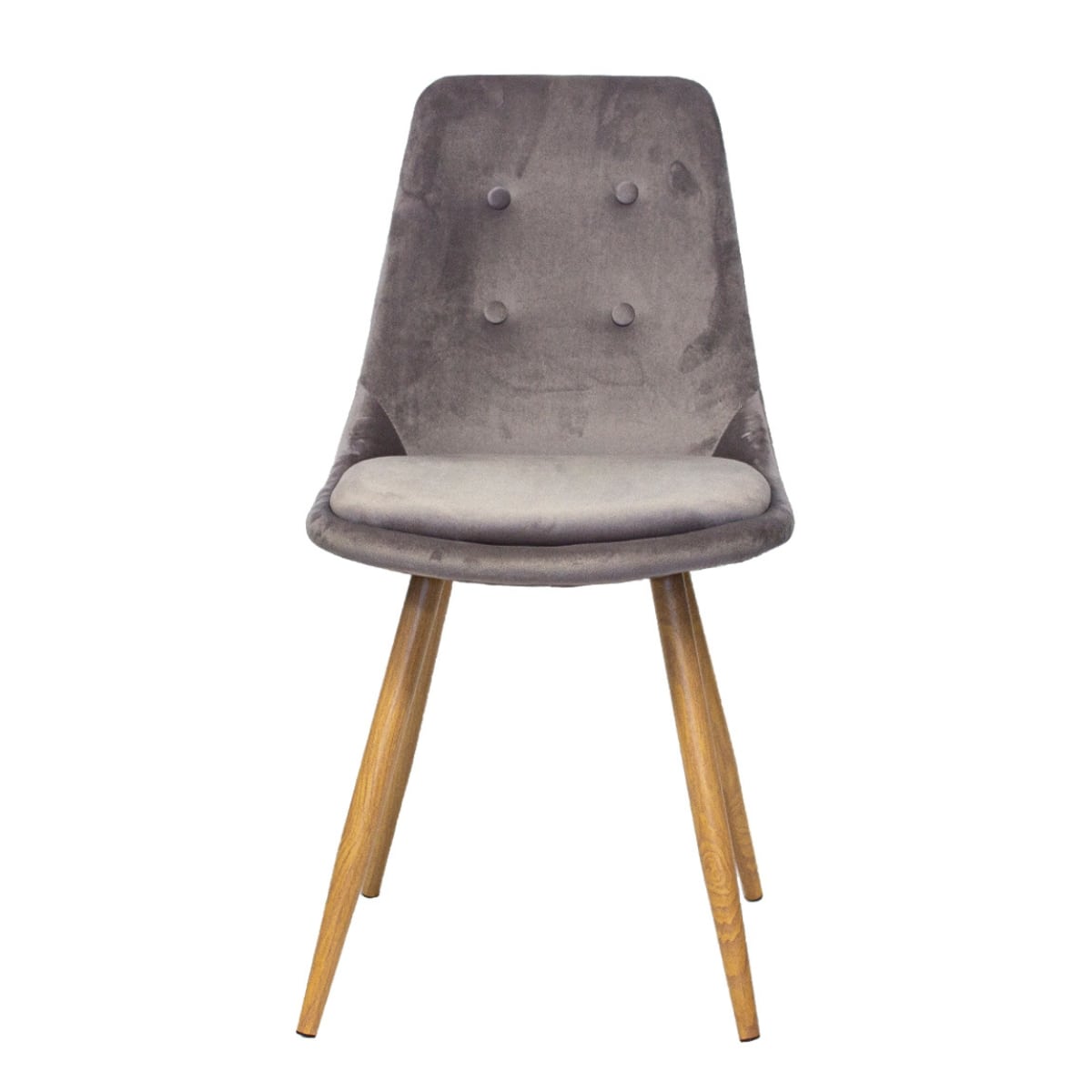 Set de 2 sillas de comedor Louis gris claro con diseño contemporáneo y líneas refinadas que brindan estilo y comodidad al comedor