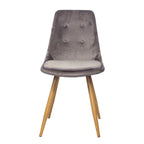 Set de 4 sillas de comedor Louis gris con diseño moderno y acabado elegante ideal para comedor en espacios contemporáneos