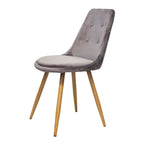 Set de 4 sillas de comedor Louis gris con diseño moderno y acabado elegante ideal para comedor en espacios contemporáneos