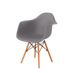 Set de 2 sillas de comedor Miles gris con diseño moderno y acabado elegante ideal para comedor en espacios contemporáneos