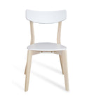 Set de 2 sillas Lisboa blanca con diseño moderno y acabado elegante ideal para comedor en espacios contemporáneos