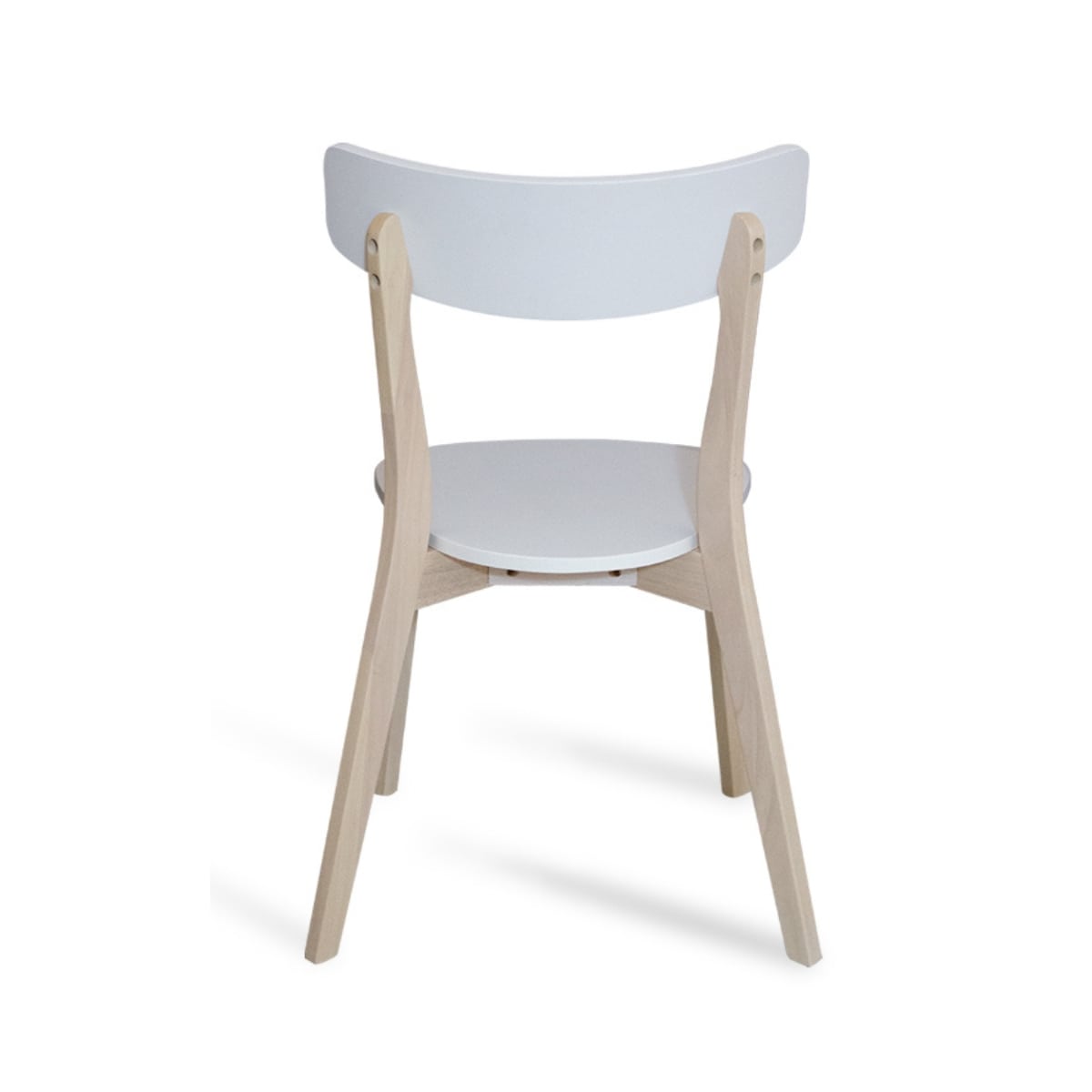 Set de 2 sillas Lisboa blanca con diseño moderno y acabado elegante ideal para comedor en espacios contemporáneos