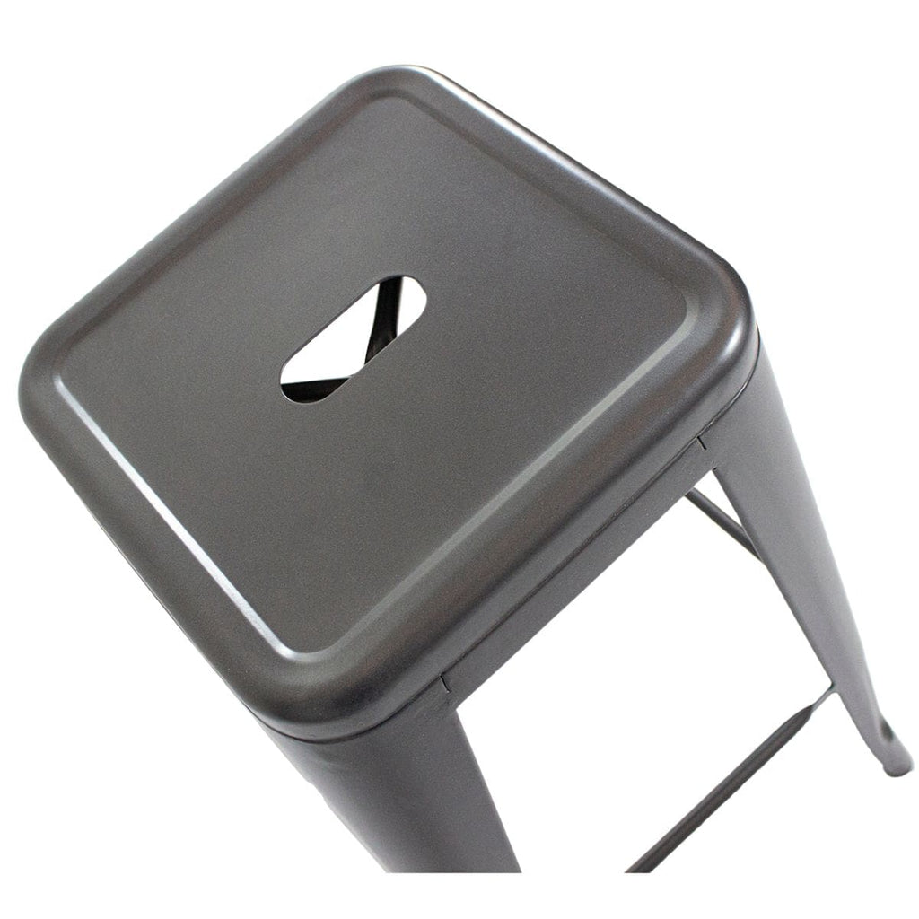 Set de 2 bancos tipo bar Alpes gris con diseño moderno y estructura funcional que aporta estilo y comodidad en barras o desayunadores