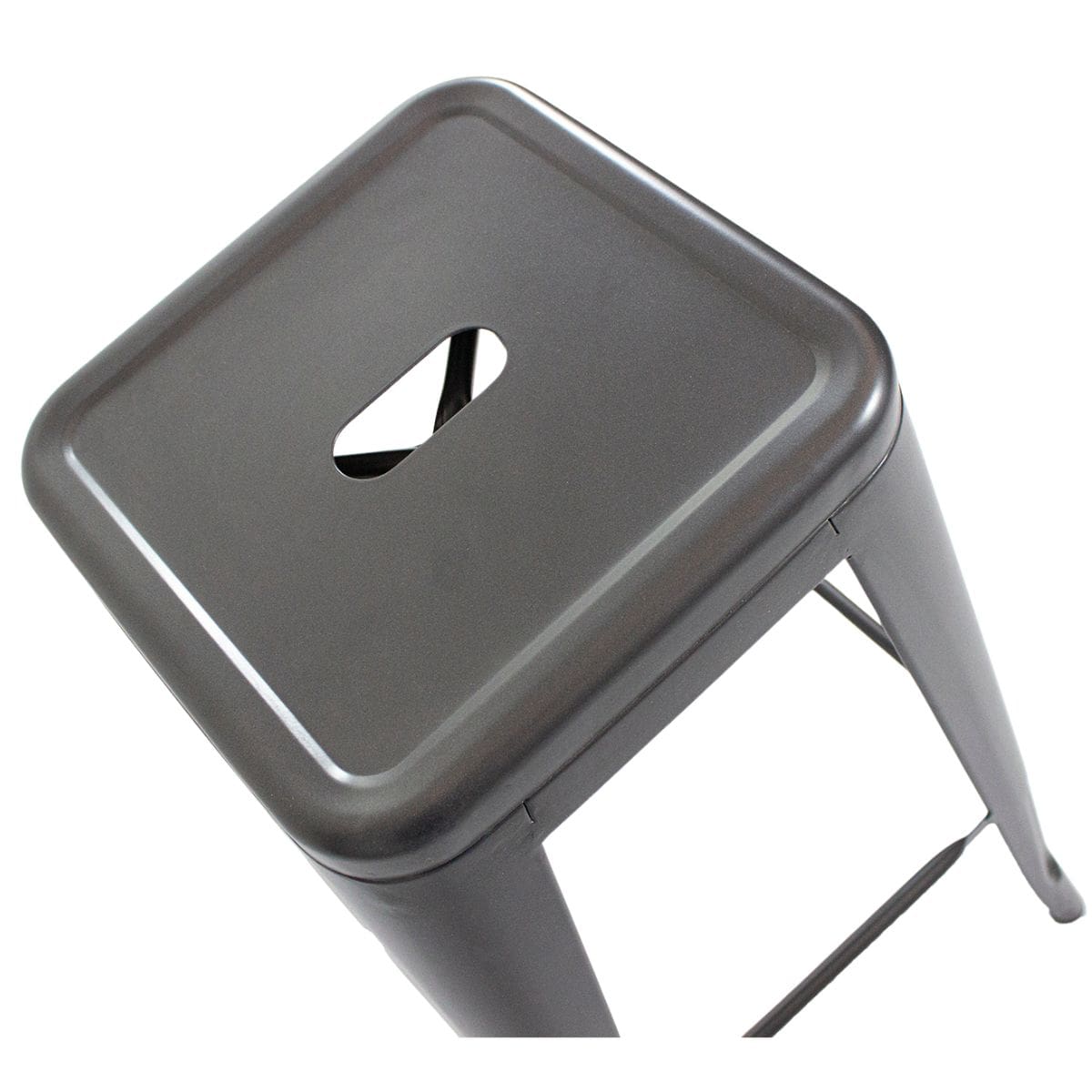 Set de 2 bancos tipo bar Alpes gris con diseño moderno y estructura funcional que aporta estilo y comodidad en barras o desayunadores